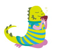 お茶を飲む宇宙人