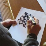 越後生紙手漉き和紙に写すオリジナル青写真