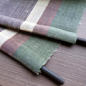 桑原織物①-B 越後上布テーブルランナー/両端に袋縫加工あり