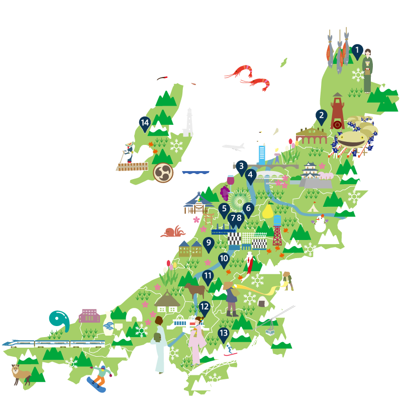 新潟県の地図
