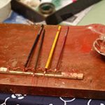 県伝展_新潟仏壇_蒔絵師の道具